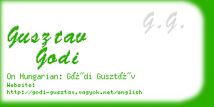 gusztav godi business card